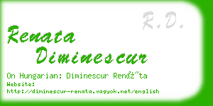 renata diminescur business card